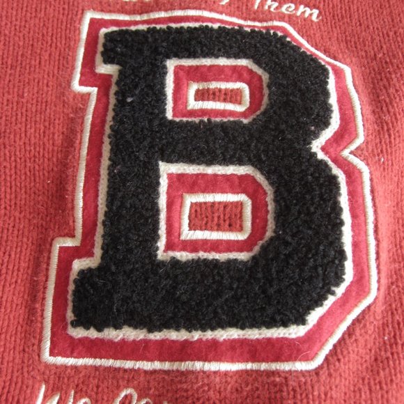Because Of Them We Can Tuskegee Varsity Cardigan Sweater M Coral Chenille Letter - Picture 4 of 8